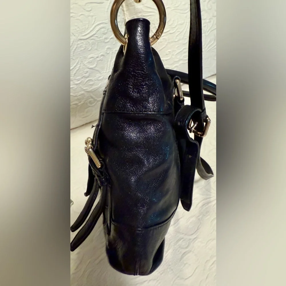 Gently Used Michael Kors Black Leather Handbag - Picture 5 of 9